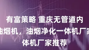 有富策略 重庆无管道内循环油烟机，油烟净化一体机厂家推荐
